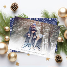 Frio de Neve Branco Azul, Script Joyful - Folo de 