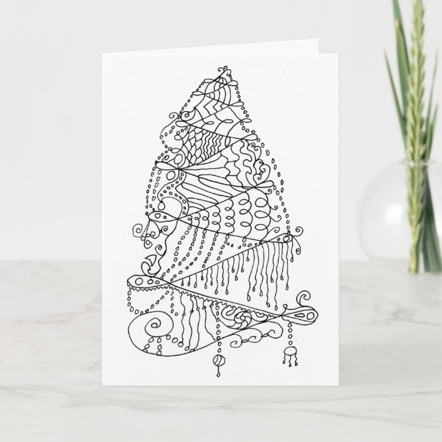 Cartão De Festividades Friso - Abstrato Natal (Frente)