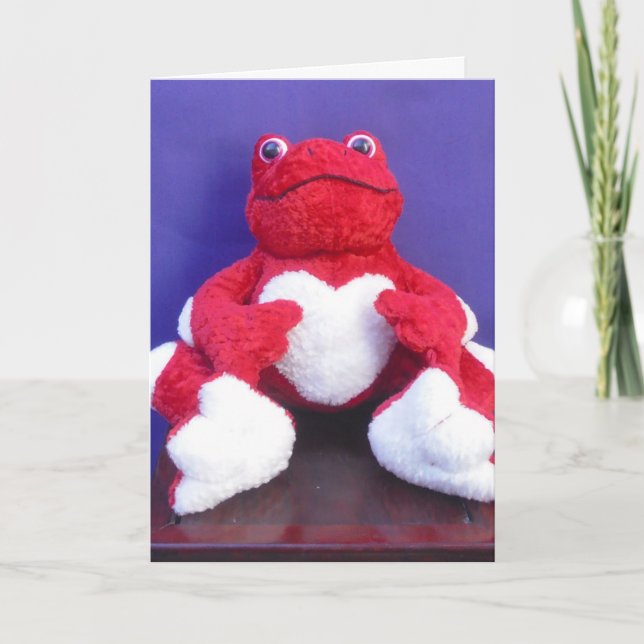 Cartão De Festividades Frog Valentine Card (Frente)