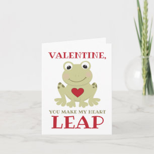 Cartão De Festividades Frog You Make My Heart Leap Valentine