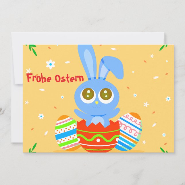 Cartão De Festividades Frohe Ostern! (Frente)