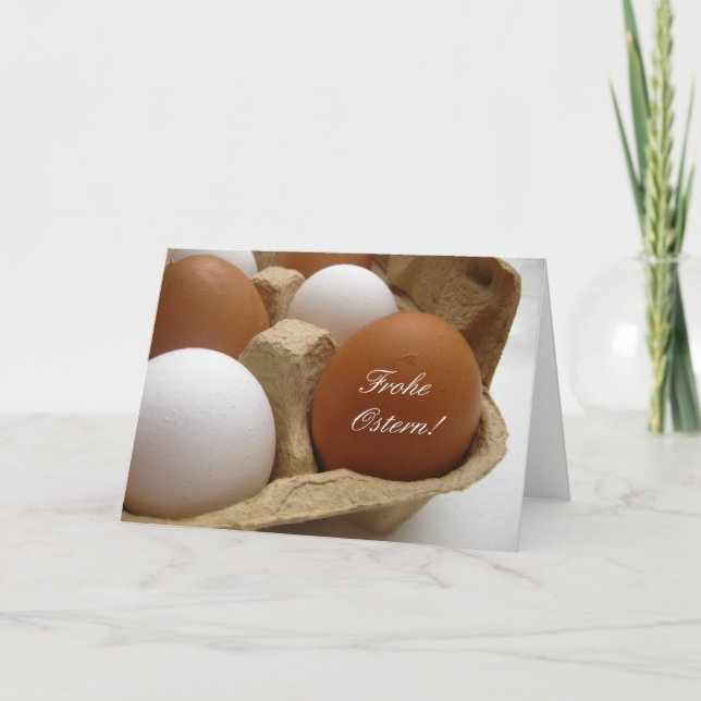 Cartão De Festividades Frohe Ostern German Felz pascoa (Frente)