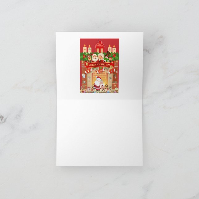 Cartão De Festividades Frohe Weihnachten  (Interior)