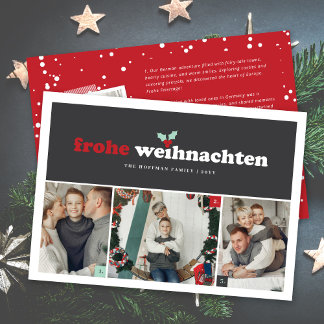 Cartão De Festividades 'Frohe Weihnachten' Alemão Feliz Natal 3 Foto
