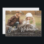 Cartão De Festividades Frohe Weihnachten | Weihnachtskarte<br><div class="desc">Design de Schnee do und do mit Foto de Weihnachtskarte</div>