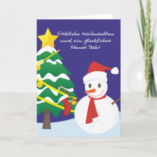 Cartão De Festividades Fröhliche Weihnachten glückliches Neues Jahr