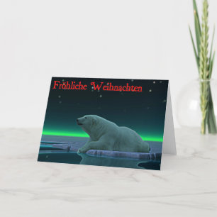 Cartão De Festividades Fröhliche Weihnachten - Ice Edge Polar Bear