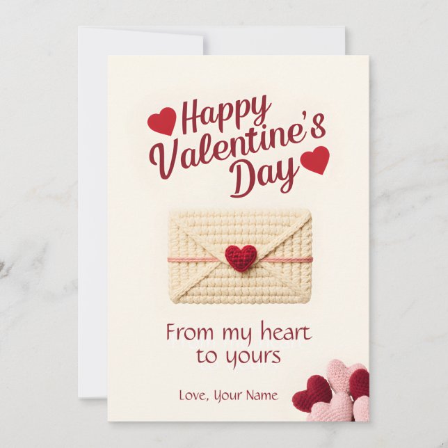 Cartão De Festividades From My Heart to Yours Valentine Card (Frente)