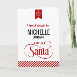 Cartão De Festividades From Santa Claus Christmas Holiday Greeting Card