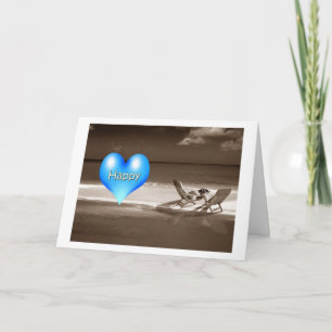 CARTÃO DE FESTIVIDADES FROM THE BEACH-HAPPY HOLIDAY/NEW YEAR