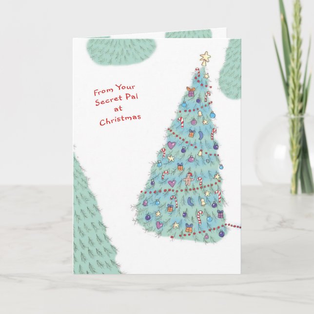 Cartão De Festividades From Your Secret Pal At Christmas (Frente)