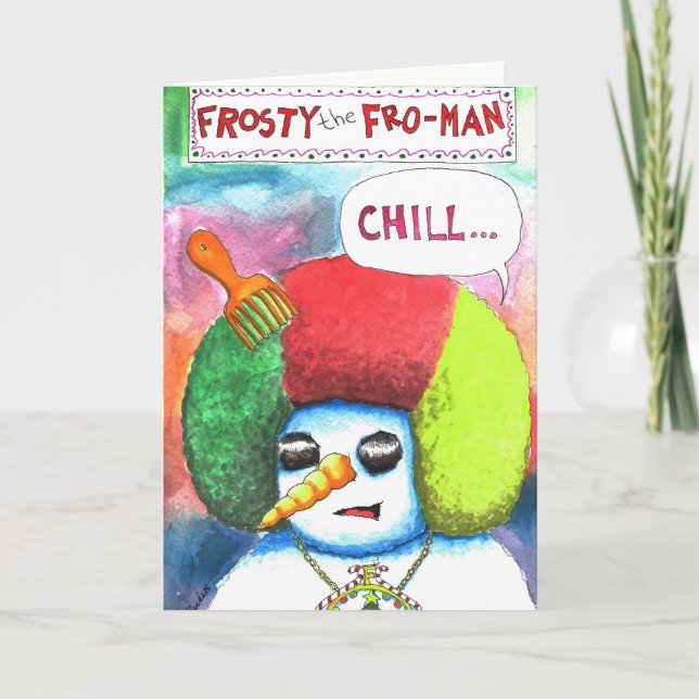 Cartão De Festividades Frosty, o Homem-Fro (Frente)