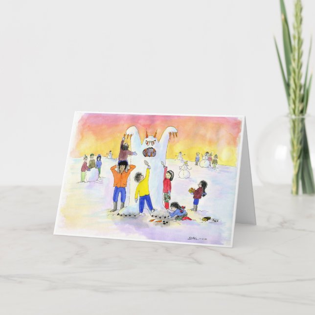 Cartão De Festividades Frosty the Abominable Snow Man:  Christmas (Frente)