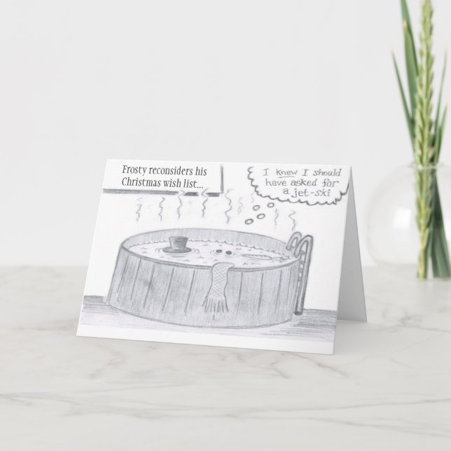Cartão De Festividades Frosty's Wish List (Frente)