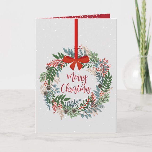 Cartão De Festividades Frota de Natal Dobrada (Frente)