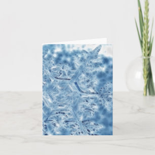 Cartão De Festividades Frozen Ice Crystal Fractal Snowflake