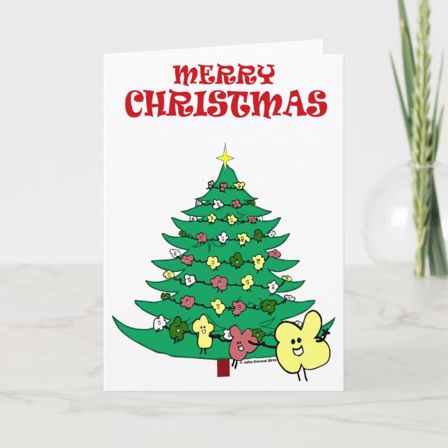 Cartão De Festividades "Fudsy Faces"-Christmas Card-Christmas Tree (Frente)