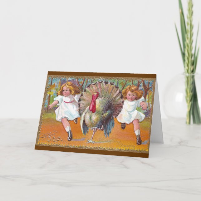 Cartão De Festividades Fugir com a Turquia (Frente)