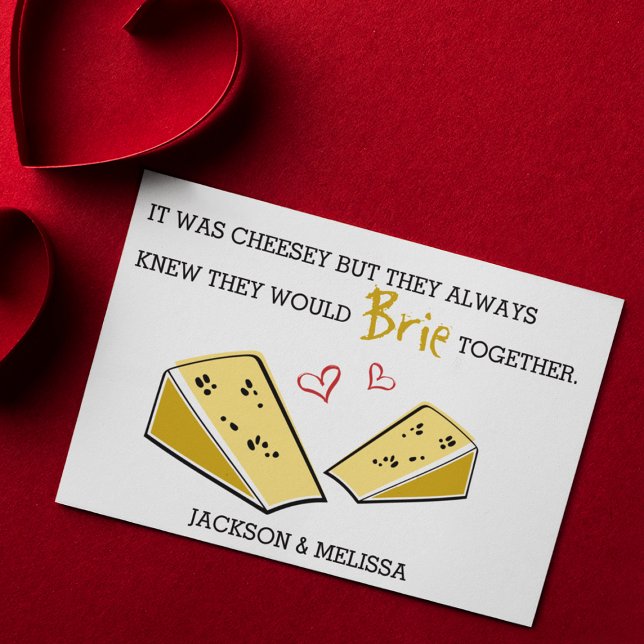 Cartão De Festividades Fun | Brie Together | Valentines Day (Criador carregado)