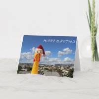 Fun Chicken Christmas Greeting Card!