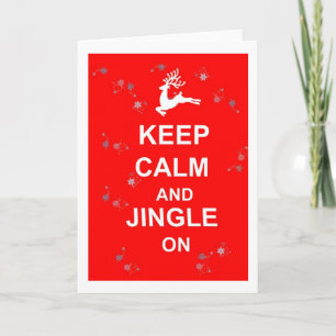 Cartão De Festividades Fun Christmas Card Keep Calm Jingle And On