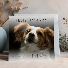 Cartão De Festividades Fun Feliz Navidog | Natal da foto