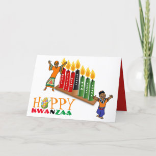 Cartão De Festividades Fun Happy KWANZAA 7 Principles Personalized