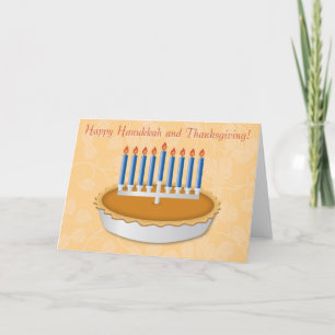 Cartão De Festividades Fun Thanksgivukkah (Thanksgiving/Hanukkah) Card