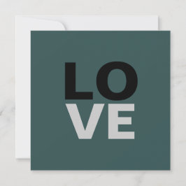 Cartão De Festividades Fundo Cinza Ardósia Moderno Amor Casamento