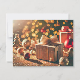 Cartão De Festividades Fundo de Natal Festivo com Presentes