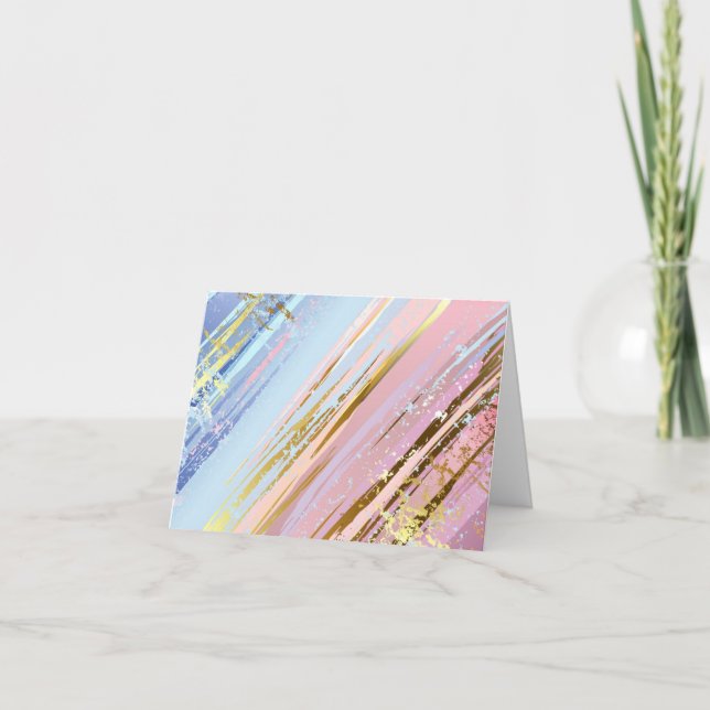 Cartão De Festividades Fundo Rosa Texturizado (Frente)