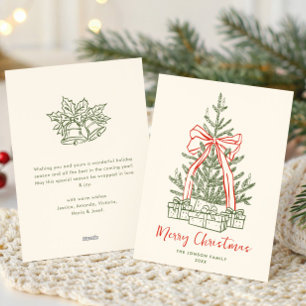 Cartão De Festividades Funky Hand Drake Scribble Retro Natal