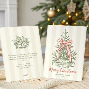 Cartão De Festividades Funky Hand Drake Scribble Retro Natal