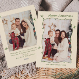 Cartão De Festividades Funky Hand Drawn Scribble Retro Natal 2 Foto