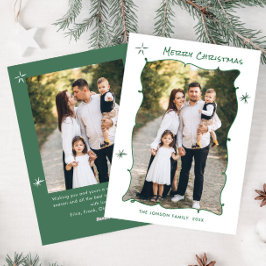 Cartão De Festividades Funky Hand Drawn Scribble Retro Natal 2 Foto