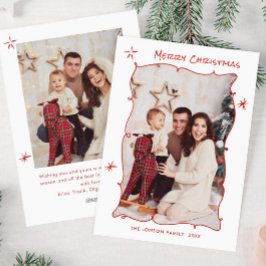 Cartão De Festividades Funky Hand Drawn Scribble Retro Natal 2 Foto