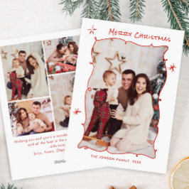 Cartão De Festividades Funky Hand Drawn Scribble Retro Natal 5 Foto