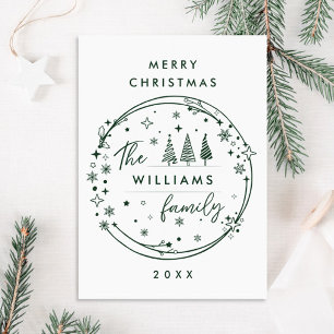 Cartão De Festividades Funky Hand Drawn Whimsical Christmas