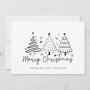 Cartão De Festividades Funky Hand Drawn Whimsical Christmas Corporate