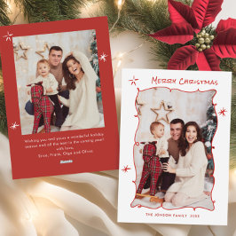 Cartão De Festividades Funky Hand Drawn Whimsical Retro Natal 2 Foto