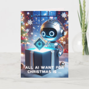 Cartão De Festividades Funny Ai Christmas Chatbot Gift Corporate Business