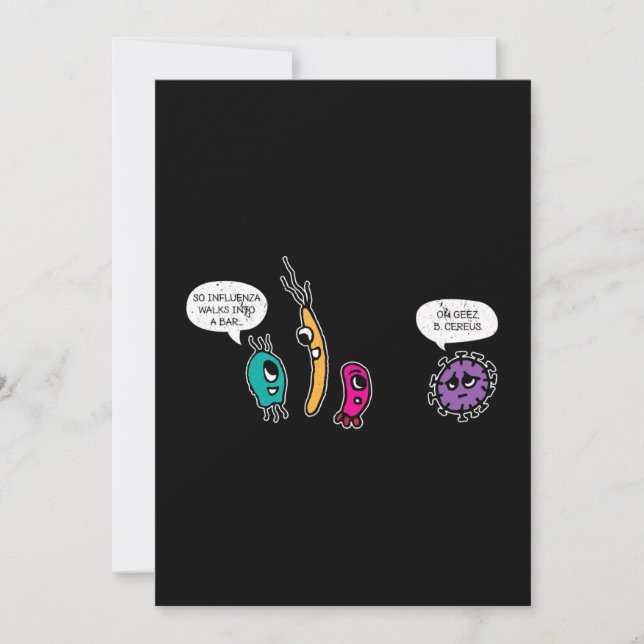 Cartão De Festividades Funny Bacteria Pun Biology Science Biologist (Frente)