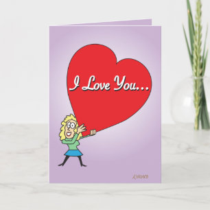 Cartão De Festividades Funny Big Love Valentine for him