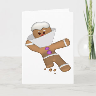 Cartão De Festividades Funny Bit Himself Gingerbread Man