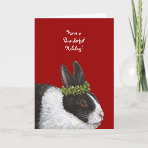 Cartão De Festividades Funny Bunny Holiday card