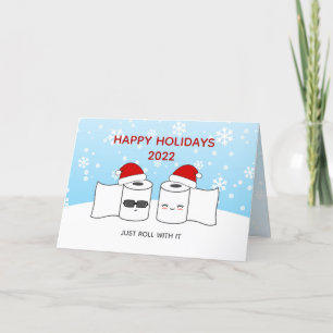 Cartão De Festividades Funny Business Just Roll With It Toilet Paper