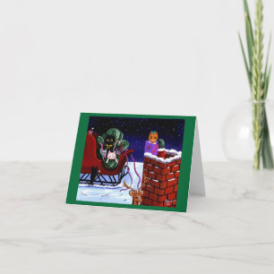 Cartão De Festividades Funny Cat Christmas Card Reindeer Creationarts