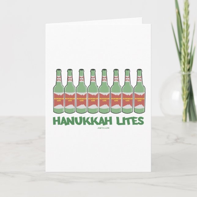 CARTÃO DE FESTIVIDADES FUNNY  CHANUKAH HANUKKAH LITES GIFTS (Frente)
