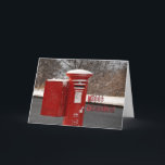 Cartão De Festividades Funny Christmas card<br><div class="desc">Funny Christmas card - post box</div>
