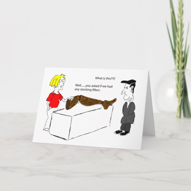 Cartão De Festividades Funny Christmas Card (Frente)